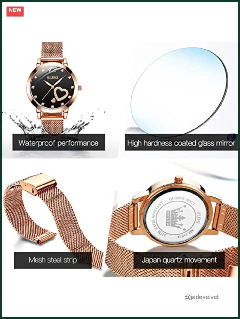 OLEVS Women's Slim Casual Dress Wrist Watch